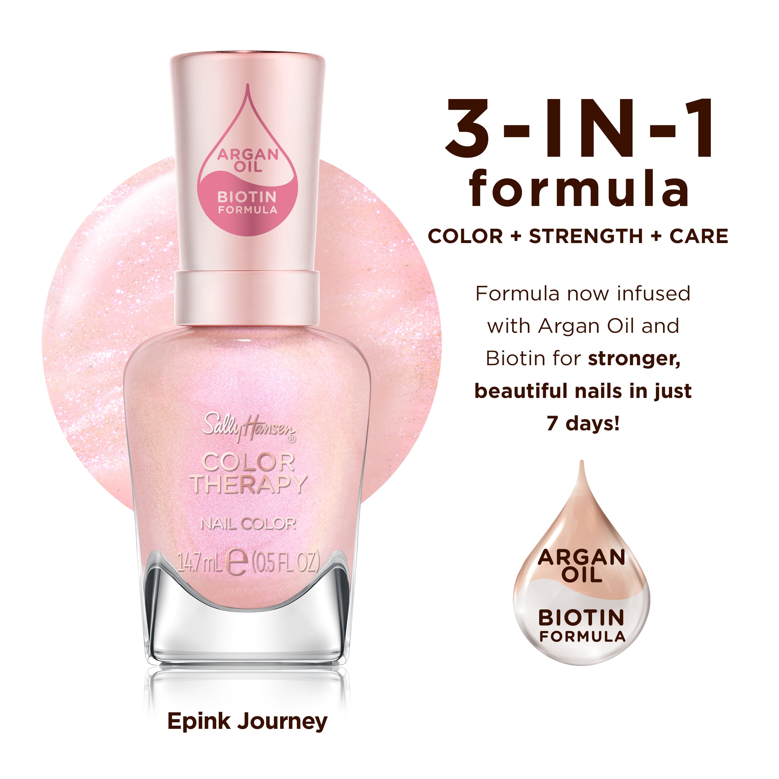 Sally Hansen Color Therapy Nagellack 'I Dream Of Cream' – Pflegendes Nude-Beige, 15 G