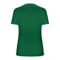 thumbnail image 5 of Tittly T Shirts for Women Spring Tops for Women Women's Loose Plus Size V Neck Solid Color Short Sleeved T Shirt Top Tshirts Shirts Basic Tees Green L, 5 of 5