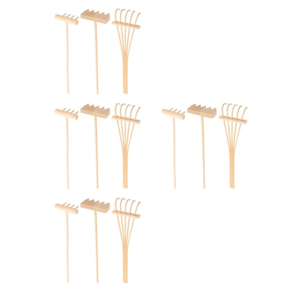 12 Pcs  Mini Rakes Tool For Zen Garden Sand Bamboo Tabletop Meditation Feng Shui Decor For Home Office
