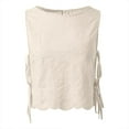 thumbnail image 6 of JIAYUE Women's Tank Tops Solid Color Sleeveless Stylish For Everyday And Vacation Wear Round Neck Design With Rope Detail Suitable For Summer Trendy Female Vest, 6 of 6