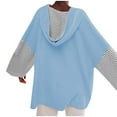 thumbnail image 3 of Samickarr Sweatshirt for Women Trendy Oversized Long Sleeve V-Neck Pullover Fall Outfits Tops Color Block Causal Loose Hoodies Shirt, 3 of 5