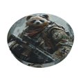 thumbnail image 2 of Round Bar Stool Seat Covers, Surreal Panda Warrior Elastic Round Chair Cover Stool Seat Slipcover Bar Stool Cushions Round Pad for 12-14 inch, 2 of 7