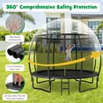thumbnail image 5 of Topbuy Trampoline 10FT Recreational Trampoline with Ladder Enclosure Safety Pad and Anti-Rust Galvanized Steel Frame Black, 5 of 9