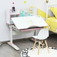 thumbnail image 2 of Infans Kids Writing Desk Student Study Table Height Adjustable w/Tilt Desktop, 2 of 7