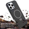 thumbnail image 4 of For iPhone 16 Pro Max Case (Compatible With MagSafe)  With Invisible Magnetic O-Ring Stand Military-Grade Shockproof Phone Case,Black,For iPhone 16 Pro Max, 4 of 7