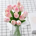 thumbnail image 5 of Darzheoy 10Pcs Artificial Tulip Real Touch Fake Flowers 13.5" for Mother's Day Easter Valentine’s Day Gifts in Bulk Home Kitchen Wedding Decorations, 5 of 7
