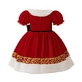 thumbnail image 3 of KVPLBQFD Mommy and Me Christmas Dress Girls White Christmas Off the Shoulder Long Sleeve Dress 1st Birthday Outfit Girl Baby Boy Dress Clothes Babys, Red 4-5 Years, 3 of 6