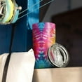 thumbnail image 3 of 20oz Tumbler with Lid and Straw Stainless Colorful Rainbow Steel Vacuum Insulated Water Coffee Tumbler Cup, Double Wall Vacuum Insulated Travel Mug Reusable Tumblers for Ice Drinks, Hot Beverage, 3 of 7