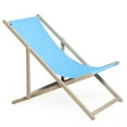 thumbnail image 5 of Beach Chair Of 2 - Solid Wood Folding Chairs With Adjustable Height For Relaxation Blue Patio Lounge Wooden Outdoor Comfort, 5 of 5