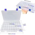 thumbnail image 2 of Caja de almacenamiento de plástico Joyero Casillero de almacenamiento Caja de almacenamiento de plástico ajustable Caja de plástico pequeña multipropósito (34 compartimentos x 2, transparente) esquí esquí Gafas de esquí, 2 of 5