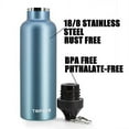 thumbnail image 3 of 25OZ Double Wall Stainless Steel Insulated Bottle Vacuum Water Bottle Keep Cold or Hot more than 12 Hours-Sport lid-Blue, 3 of 3
