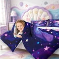 thumbnail image 4 of Manfei Colorful Axolotl 7-Piece Twin Bedding,Watercolor Animals Pattern Bedding Comforter Set,Colorful Stars Reversible, 4 of 7