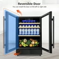 thumbnail image 5 of Tittla 24 Inch Wine and Beverage Refrigerator, 4.9 Cu.Ft. Under Counter Build-in Beer Soda Chiller With Glass Door, 5 of 9