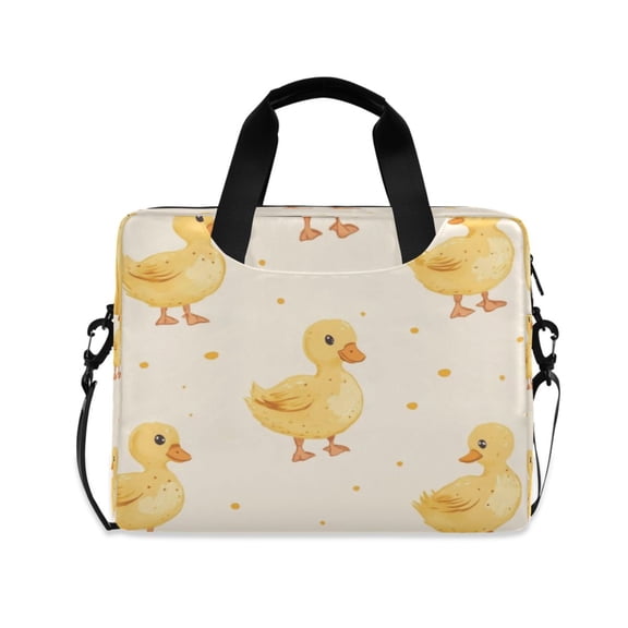 Laptop Bag Laptop Briefcase 15.7 x 3 x 11.8 Inches Laptop Bag Briefcases Laptop Storage Travel Laptop Bag Work Laptop Bag Yellow Cute Duckling Seamless