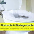 thumbnail image 4 of Mop Mob Disposable, Flushable Paper Toilet Seat Covers, 250 Pack, 4 of 6