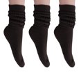 thumbnail image 5 of Slouchy Socks for Women Pack 3 Pairs Cotton Shoe Size 5 to 10 - Brown, 5 of 12