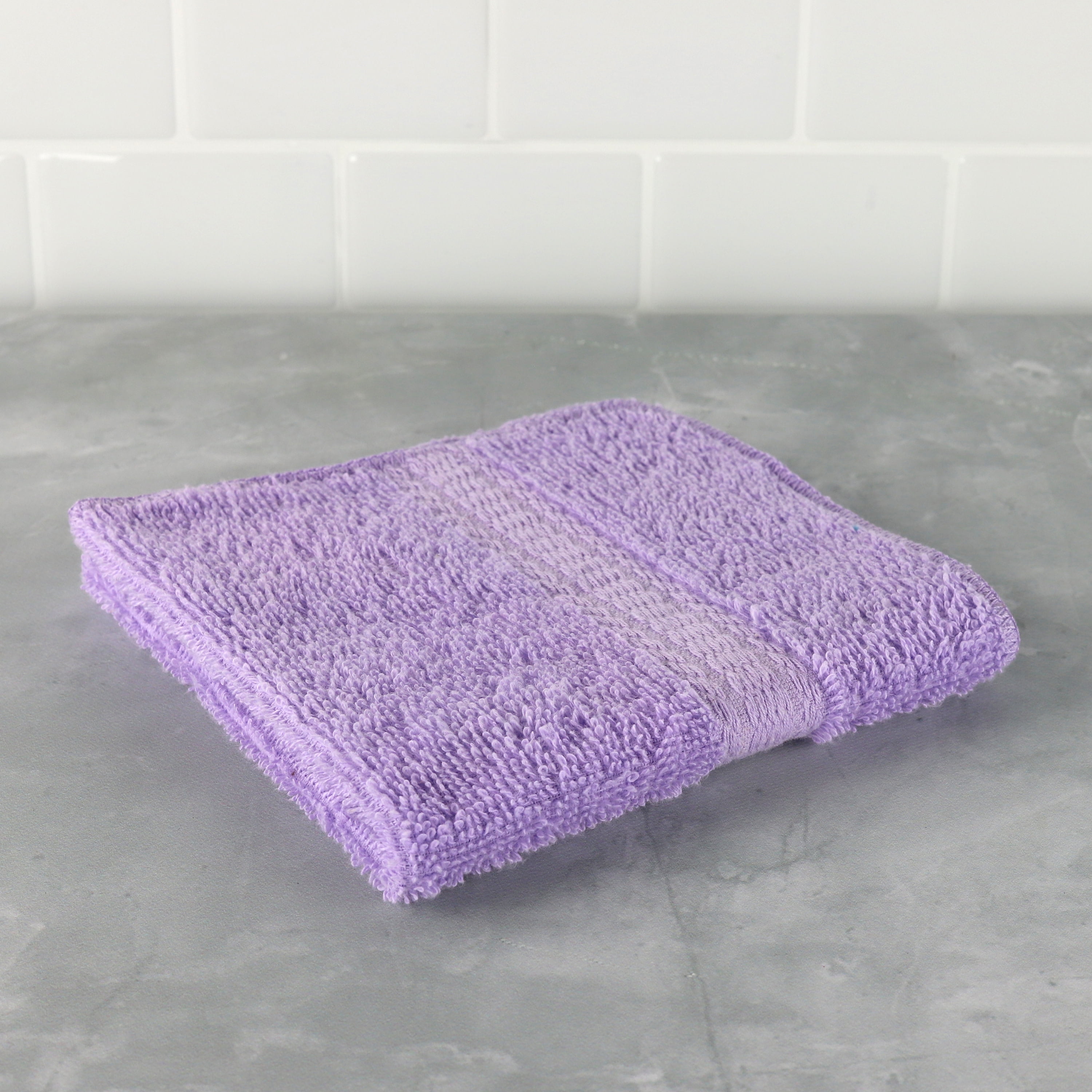 Mainstays Basic Single, Solid Lavender Washcloth 12" x 12" Walmart
