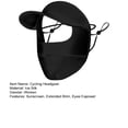 thumbnail image 7 of Mdesiwst Extended Brim Solid Color Cycling Headgear with Ear Loop Eyes Exposed Ice Silk Face Guard Sports Headwear Outdoor Supplies, 7 of 7