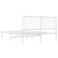 thumbnail image 5 of vidaXL Metal Bed Frame with Headboard White 135x190 cm Double, 5 of 5