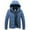 Blue, variant on IYTR Mens Winter Jacket Long Sleeve Jacket Solid Color Zipper Hooded Neck Casual Padded Jacket with Pocket Navy XXL