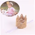 thumbnail image 5 of OFFIGAM Kids Hair Accessories for Girls Crown Shaped Golden 1 Pair, 5 of 8