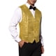 thumbnail image 4 of Chaleco de lentejuelas INSPIRE CHIC para hombres, sin mangas, con cuello en V, chaleco disco brillante S amarillo, 4 of 5