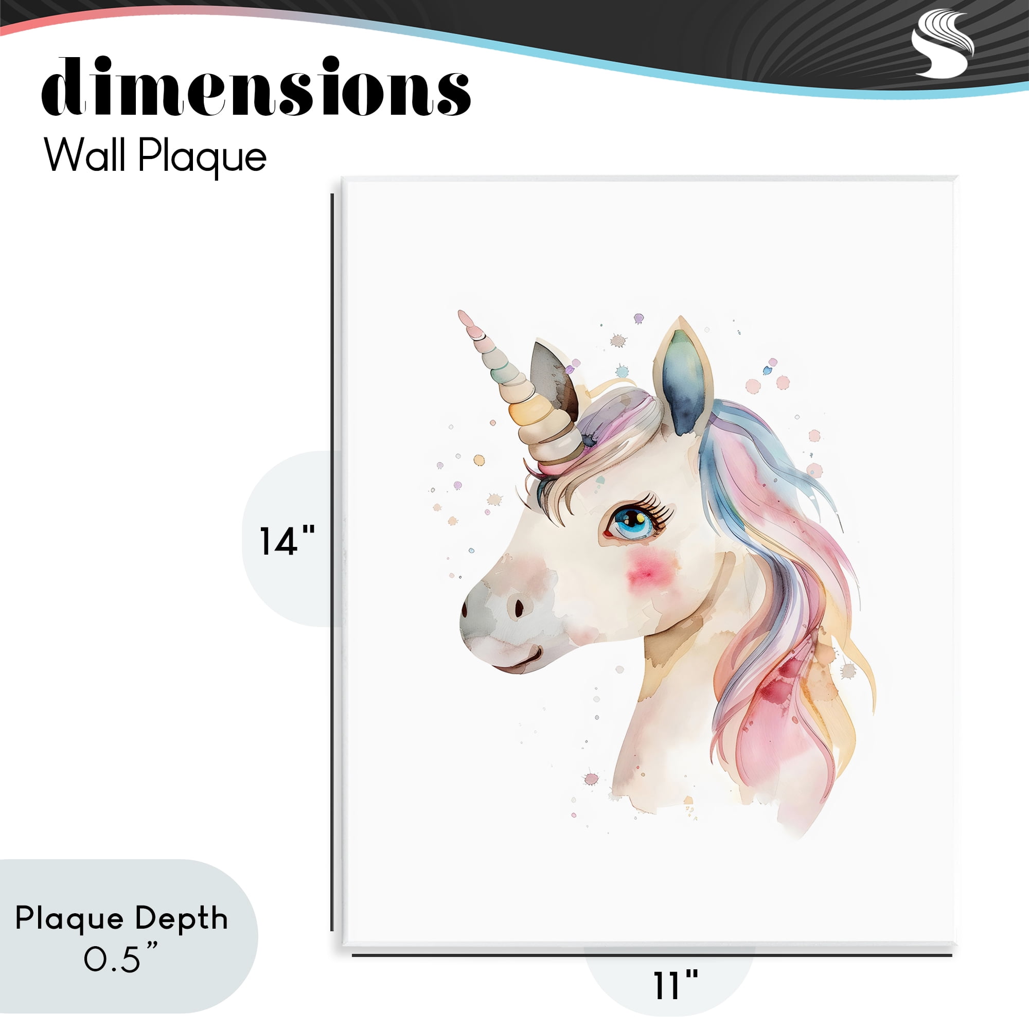 Stupell Industries Dreamy Pastel Unicorn Wall Plaque Art, design by LSR Design Studio