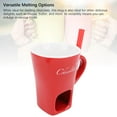thumbnail image 2 of Chocolate Melting Cup, Creative Dishwasher Safe Ceramic Chocolate Candle Cup Wide Application With Fork For Cheese, 2 of 6