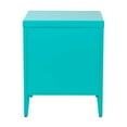 thumbnail image 7 of Webb 3-Drawer Wooden Nightstand by East at Main - Turquoise Solid Wood Accent Table / End Table with Black Accents (19x15x23), 7 of 7