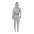 thumbnail image 6 of Qiylii Women Sport Clothes Set, Hooded Zipper Tops + Trousers,S-XXL, 6 of 9
