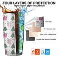 thumbnail image 7 of 20oz Tumblers Pink Christmas Santa and Tree Pattern Stainless Steel Vacuum Insulated Double Wall Travel Tumbler Cups Mug with Lid and Straw,Cleaning Brush for Cold & Hot Drinks, 7 of 7