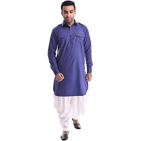 

Royal Kurta Men s Jacquard Silk Loop Button Ganesh Print Kurta Dhoti Set (38 Gold-Bronze)