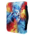 thumbnail image 3 of HELLHERO Wolf Fire Print Bible Cover Portable for Outdoor Study Church Prayer, PU Leather Protective Bible Covers, 3 of 12