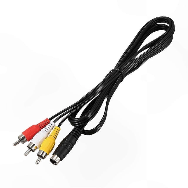4.9ft 3 RCA to 4 Pin S-Video Conversion Cable for TV and PC Connections