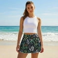 thumbnail image 5 of Xoenoiee Tropical Leaves Print Womens Tennis Skirt Pleated Athletic Skort with Pocket High Waisted Ruffle Golf Skirts for Workout Casual, S, 5 of 6