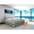 thumbnail image 2 of Canvas Wall Art Moon Sea Ocean Landscape Pictures for Living Room Wall Decoration Dathroom Decor Wall Art Paintings for Bedroom Modern Framed Artwork Canvas Prints 3 Panels Wall Art 12x16inchx3pcs, 2 of 6