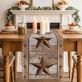 thumbnail image 2 of Table Runner 90 Inches Long for Kitchen Dining, Vintage Farmhouse Dresser Scarf Farmhouse, Dining Table Decorations for Wedding/Parties, Retro Home Text Country Star Wooden 13 x 90 In, 2 of 8