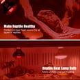thumbnail image 5 of ECOSUB Reptile Heat Lamp 100W, 2Pcs E26 Basking Spot Light, Infrared Heat Lamp, Red, 5 of 11