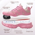 thumbnail image 4 of SKIUHS Women’s Steel Toe Work Shoes, Puncture Resistant Lightweight Safety Sneakers, Breathable Lace-Up Non Slip Work Shoes, All Pink, 4 of 7