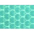thumbnail image 1 of Ahgly Company Machine Washable Indoor Rectangle Abstract Turquoise Blue Modern Area Rugs, 5' x 8', 1 of 4