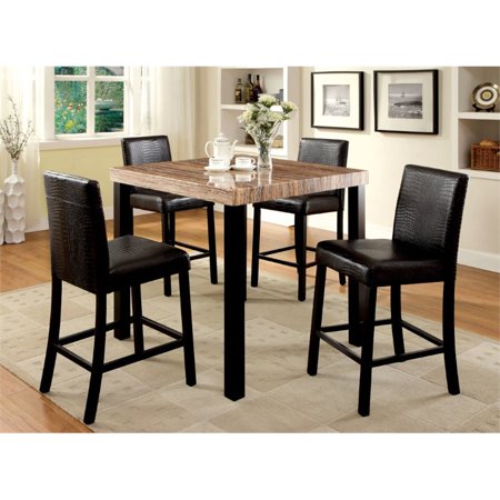 Furniture Of America Kenneth 5 Piece Counter Height Dining Set Furniture Of America Kenneth 5 Piece Counter Height Dining Set
