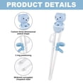 thumbnail image 4 of Palillos para niños, palillos de entrenamiento, palillos de aprendizaje para bebés, vajilla de alimentos complementarios para ejercicio para niños, 4 of 5