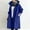 Dark Blue, variant on BRGZLK Ladies Winter Trench Coats Hooded Lapel Neck Outwear with Belt Plain Slim Outerwear Double Breasted Warm Jacket Ladies Elegant Women Long Parka Coat for Work Office