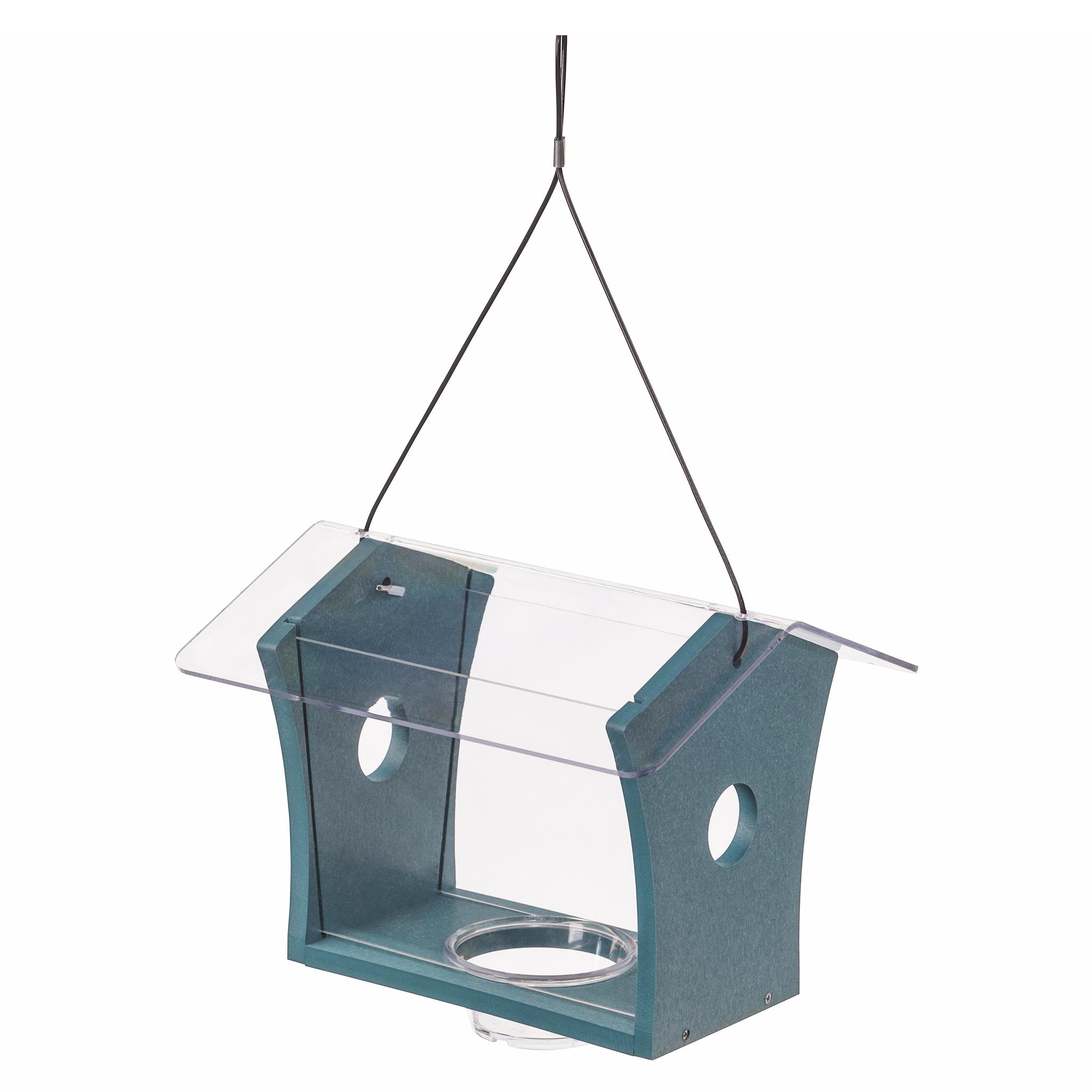 Birds Choice Green Solutions Durable 1-Piece Recycled Poly-Lumber Platform Feeder, Blue