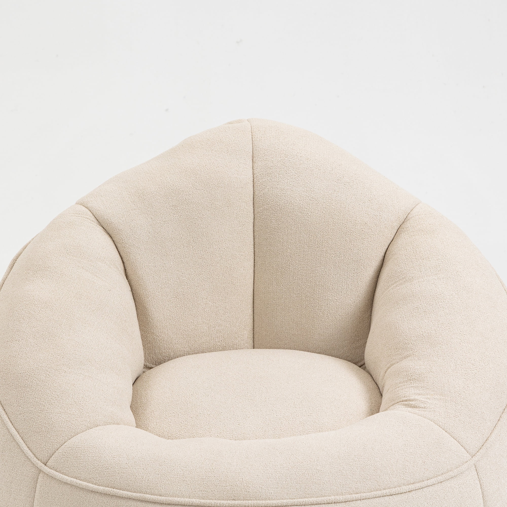 PORKISS Oversized Bean Bag Chair with Ottoman, Memory Foam Super Soft Lazy Couch for Adults Teens Kids, Microfiber Beige