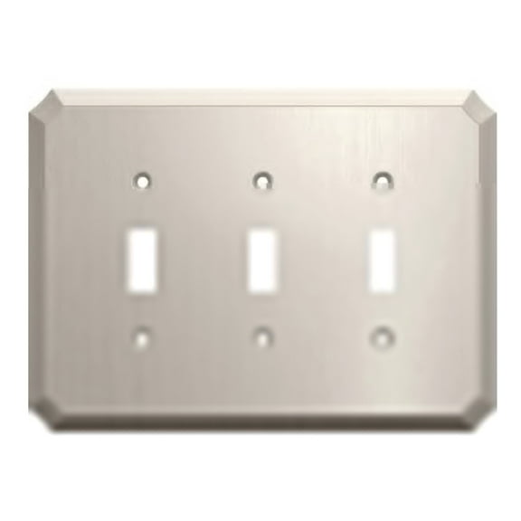 Allen   Roth Advington Satin Nickel Triple Switch Wall Plate Cover