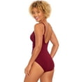 thumbnail image 3 of Time and Tru Women's V Wire Swimsuit, 1-Piece, Sizes XS-3X, 3 of 5