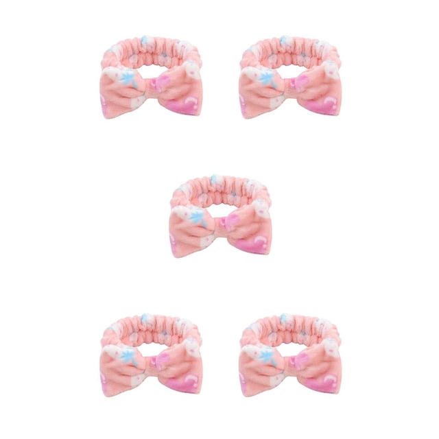 Diadema con lazo Qarigey envoltura de franela elástica accesorios para el cabello rosa fresa Type2 NO2