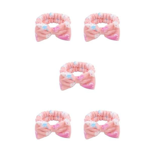 Diadema con lazo Qarigey envoltura de franela elástica accesorios para el cabello rosa fresa Type2 NO2