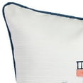 thumbnail image 2 of Jordan Manufacturing 18" x 18" Red, White and Blue Lighthouse Nautical Square Reversible Decorative Throw Pillow with Welt, 2 of 5